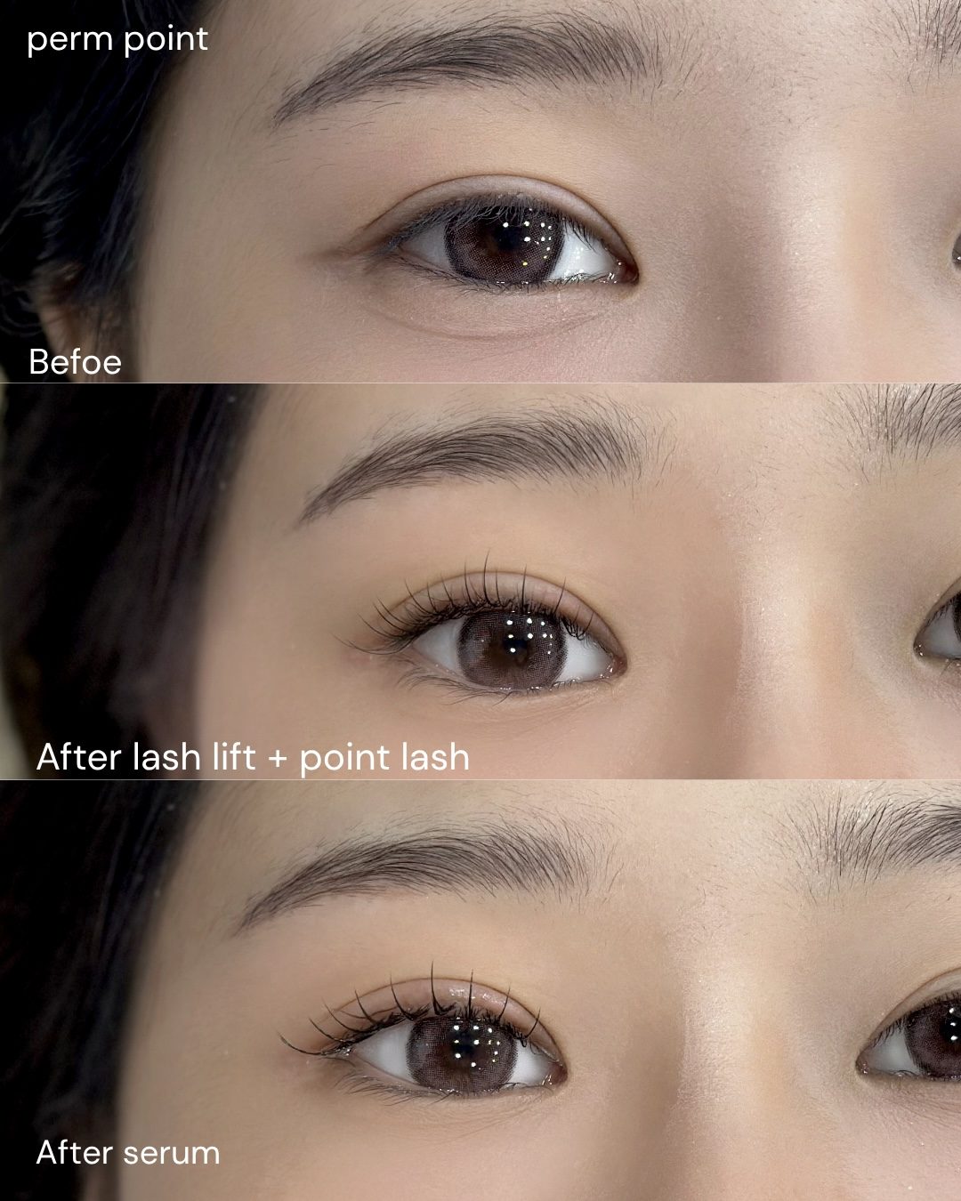 Perm point before and after