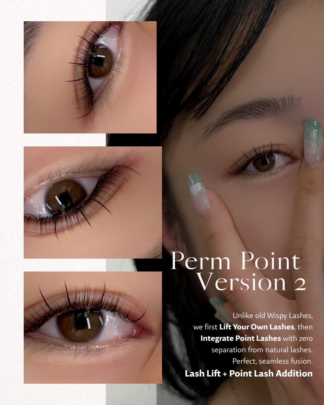 Perm point, lift plus point lash addition